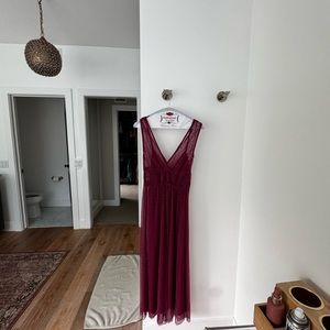 sheer lace dress with lining